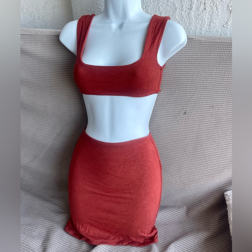 OhPolly crop & mini skirt set